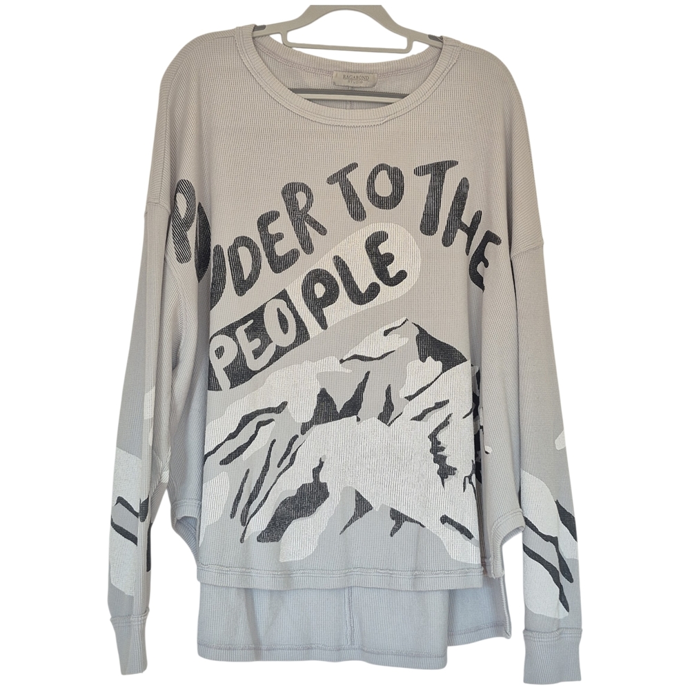 Rag & Bone Powder To The People Thermal Tee Sz S - Picture 5 of 9